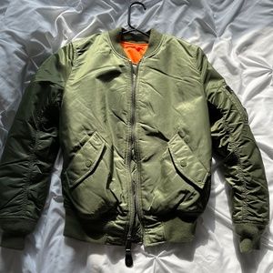 Sage Green Bomber Jacket Alpha Industries